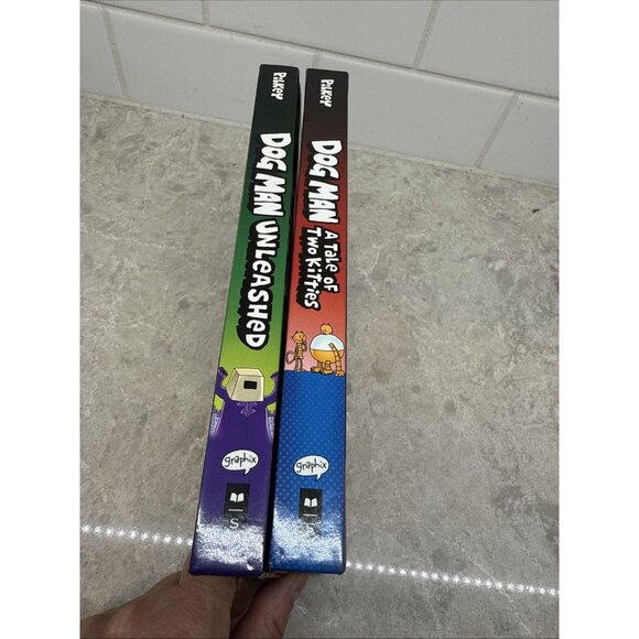 DOG MAN Hardcover lot of 2 books: Unleashed + Tale of Two Kitties. New - Picture 3 of 8